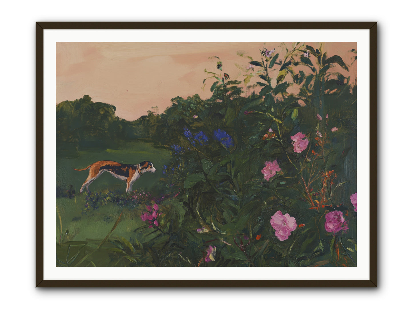 Among the Blooms -- Framed Print - Black 48x36