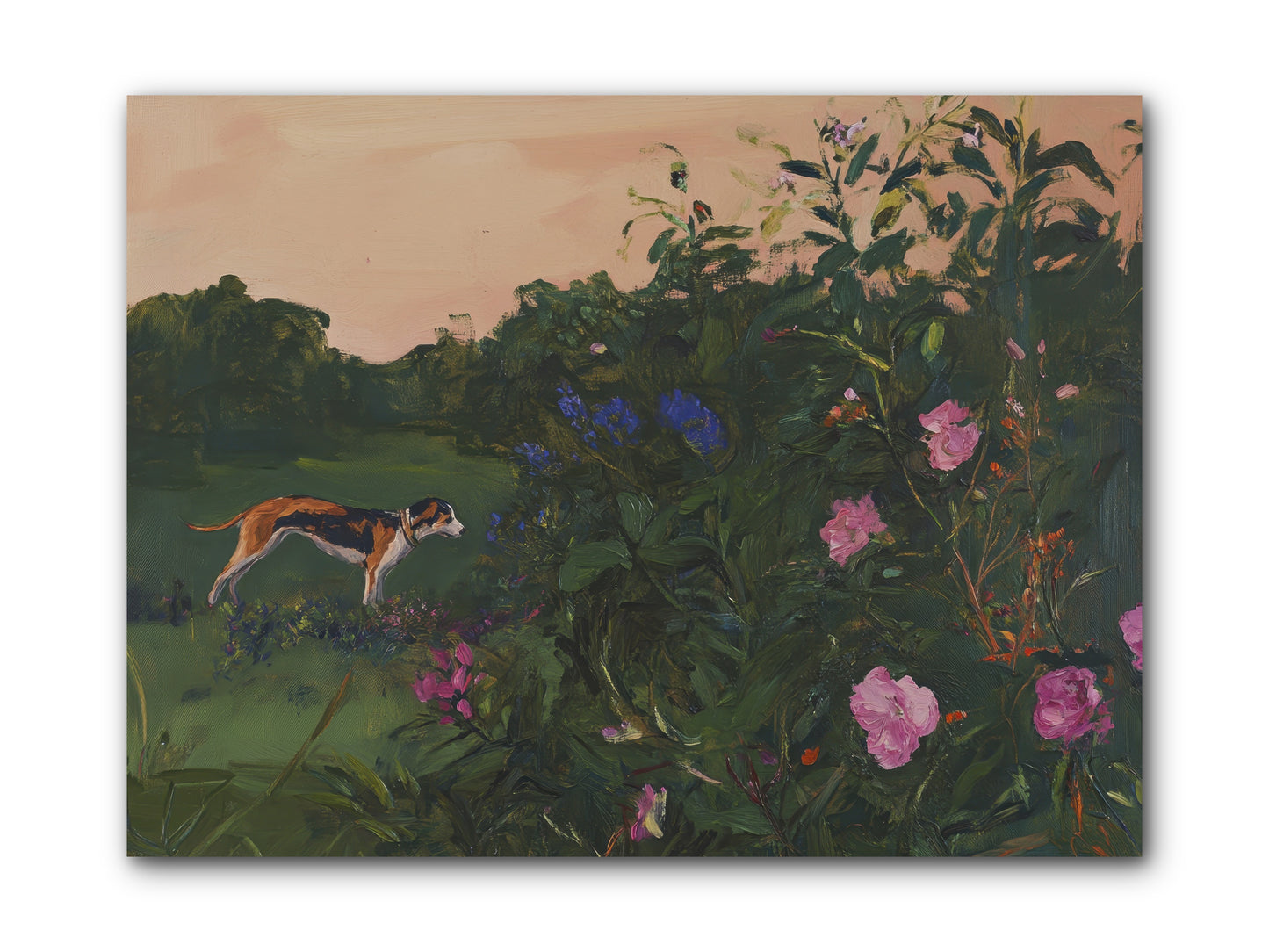 Among the Blooms -- Wrapped Canvas 12x9
