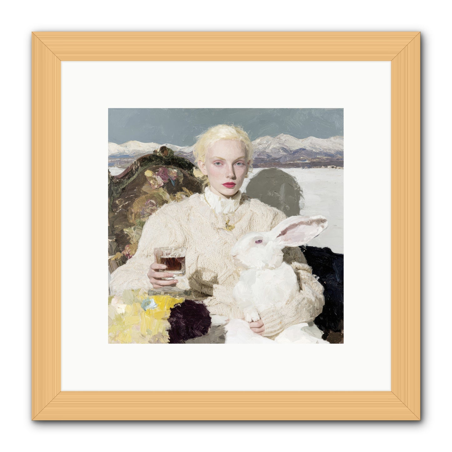 Among the Pearl Dispatches -- Framed Print - Natural 10x10