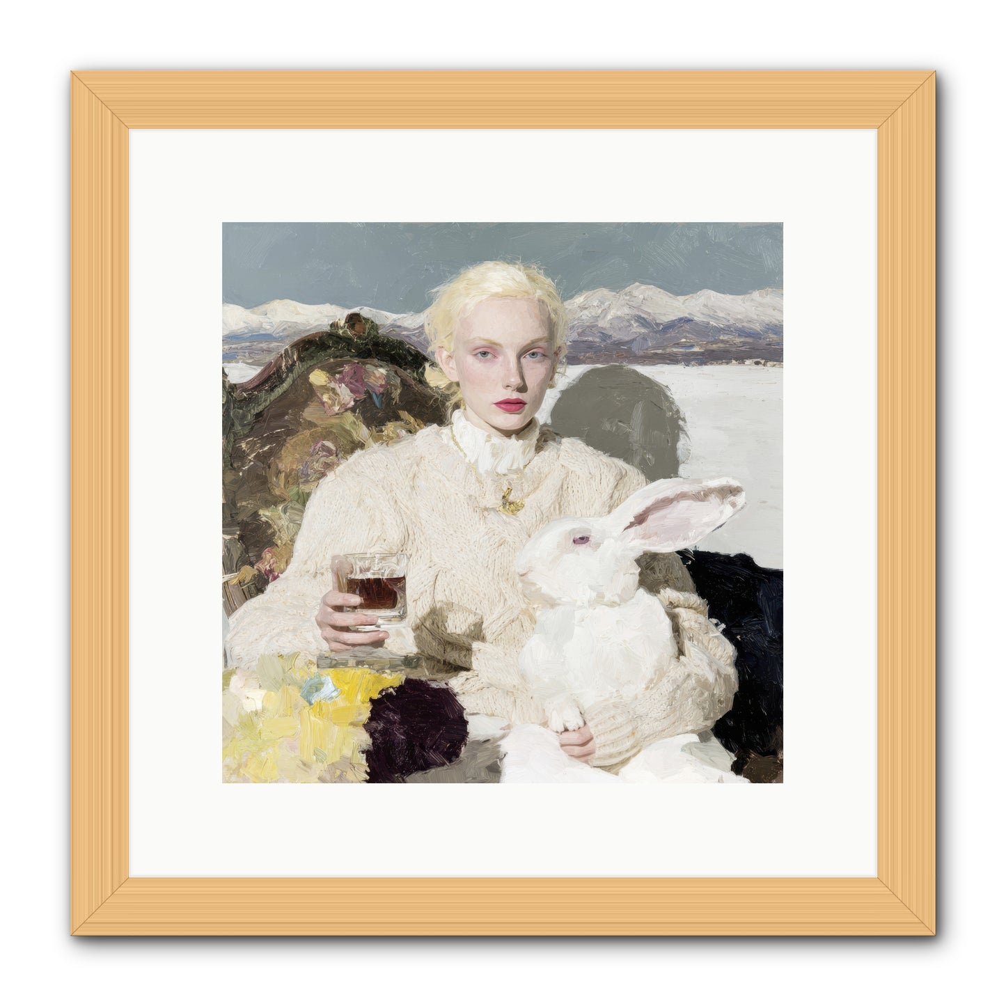 Among the Pearl Dispatches -- Framed Print - Natural 12x12