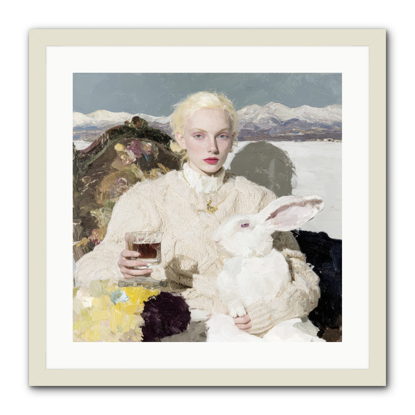Among the Pearl Dispatches -- Framed Print - White 20x20