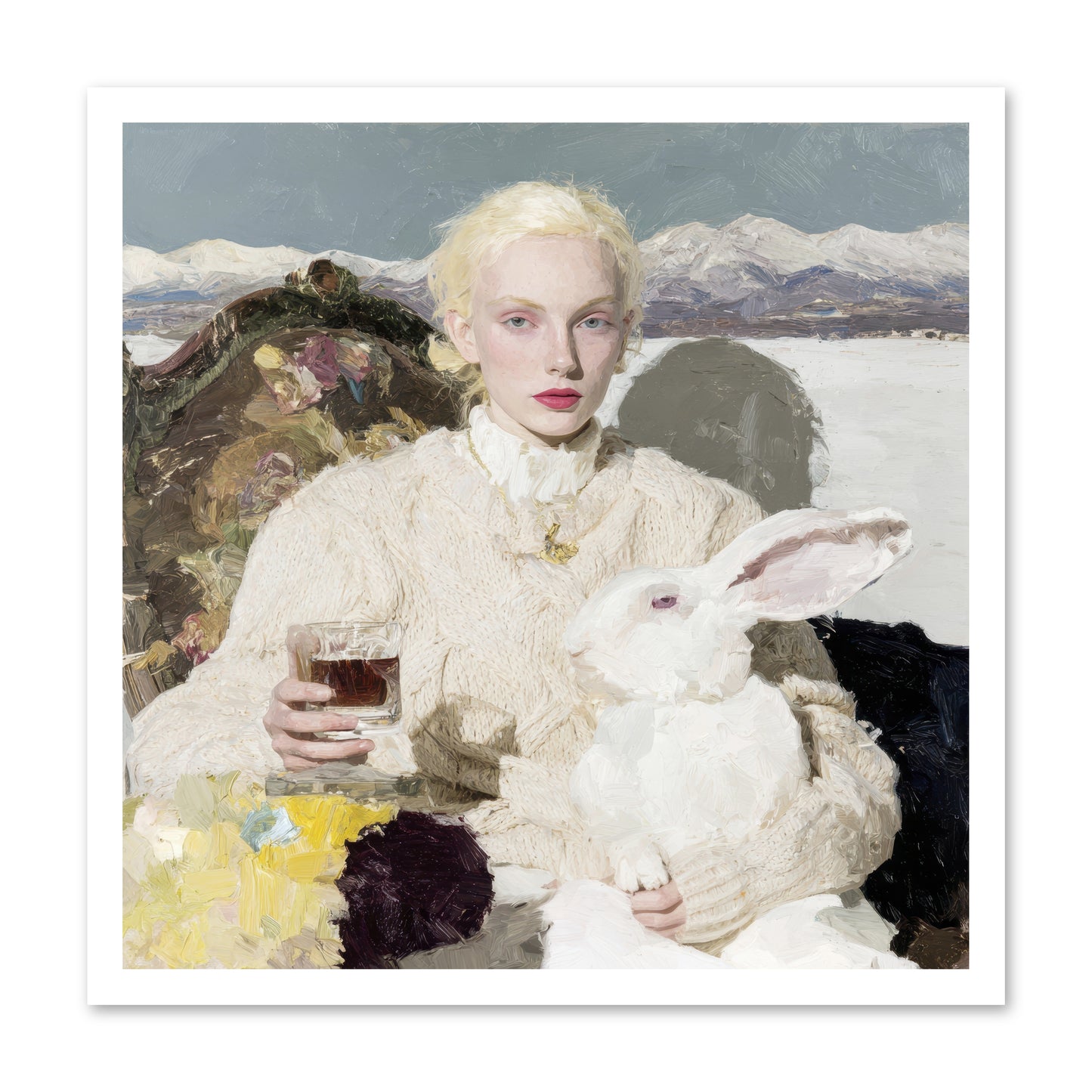 Among the Pearl Dispatches -- Loose Canvas Print 24x24