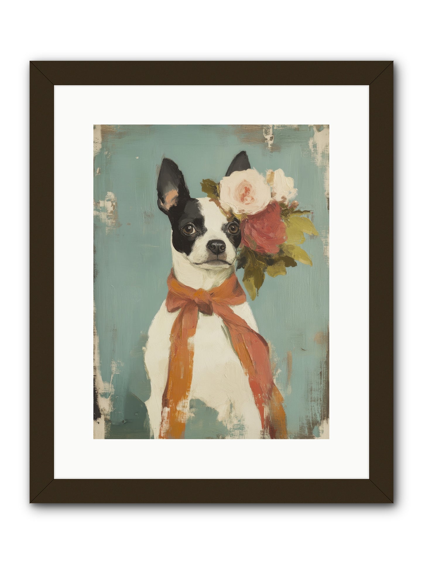 Among the Roses -- Framed Print - Black 12x16