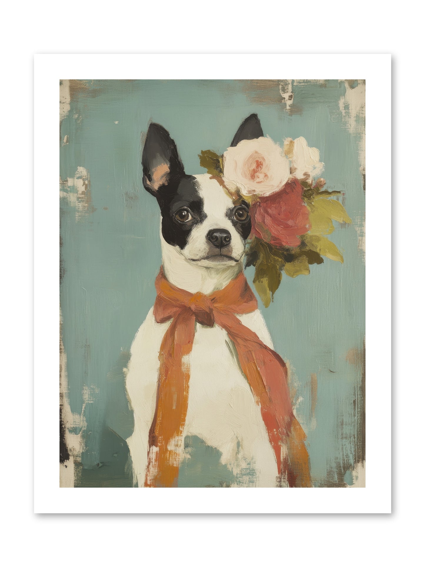 Among the Roses -- Paper Print 12x16