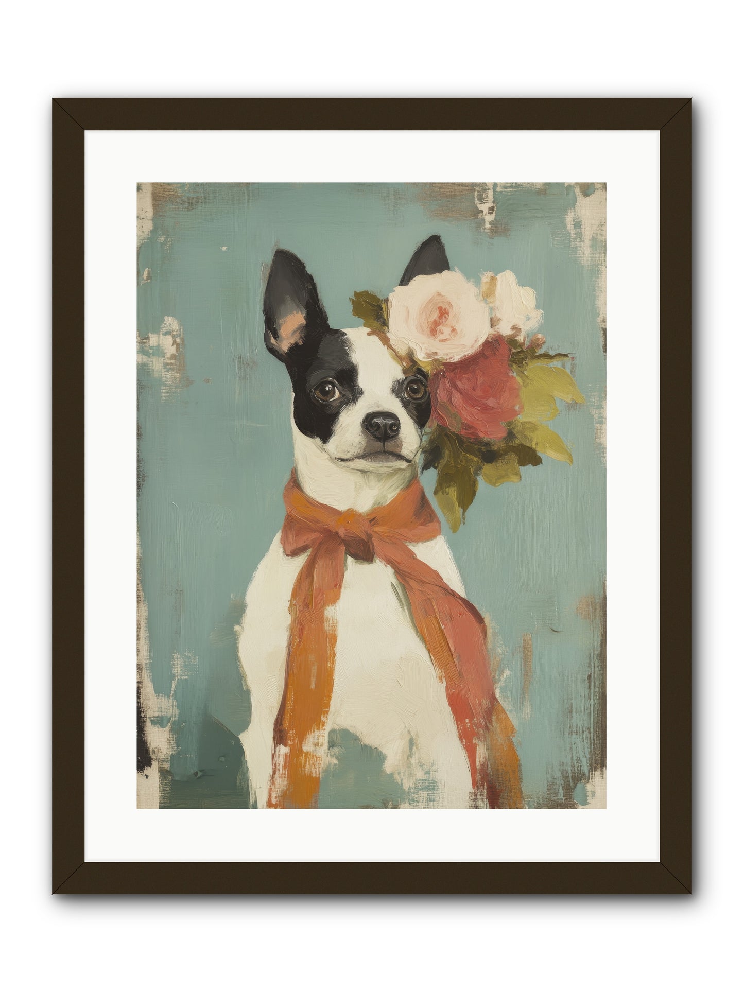 Among the Roses -- Framed Print - Black 18x24
