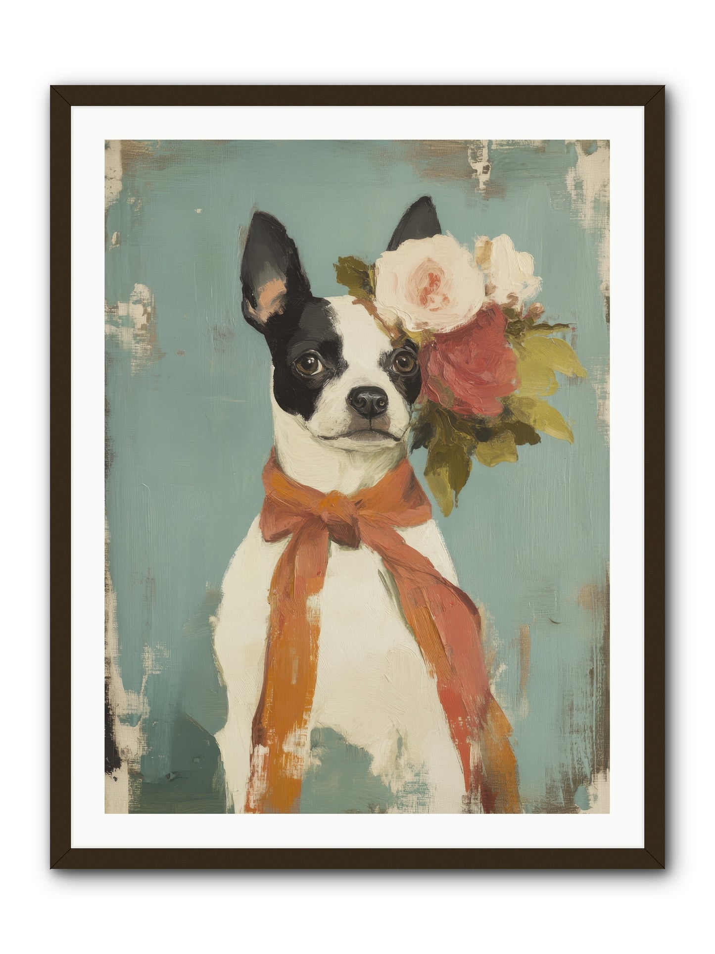Among the Roses -- Framed Print - Black 30x40