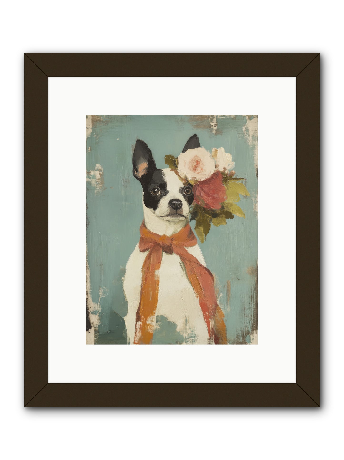 Among the Roses -- Framed Print - Black 9x12