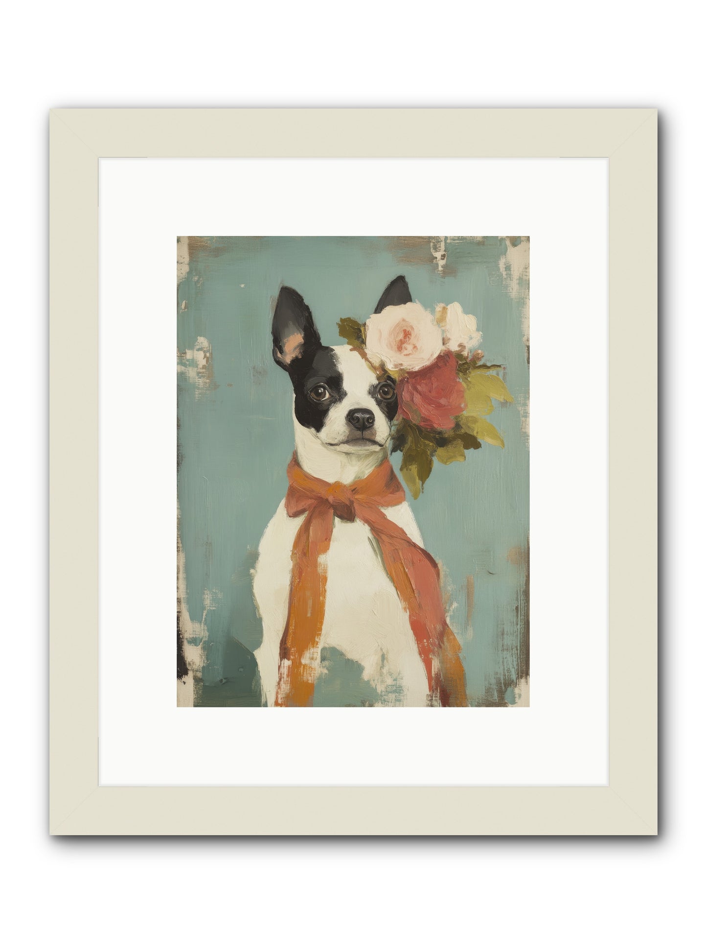 Among the Roses -- Framed Print - White 9x12