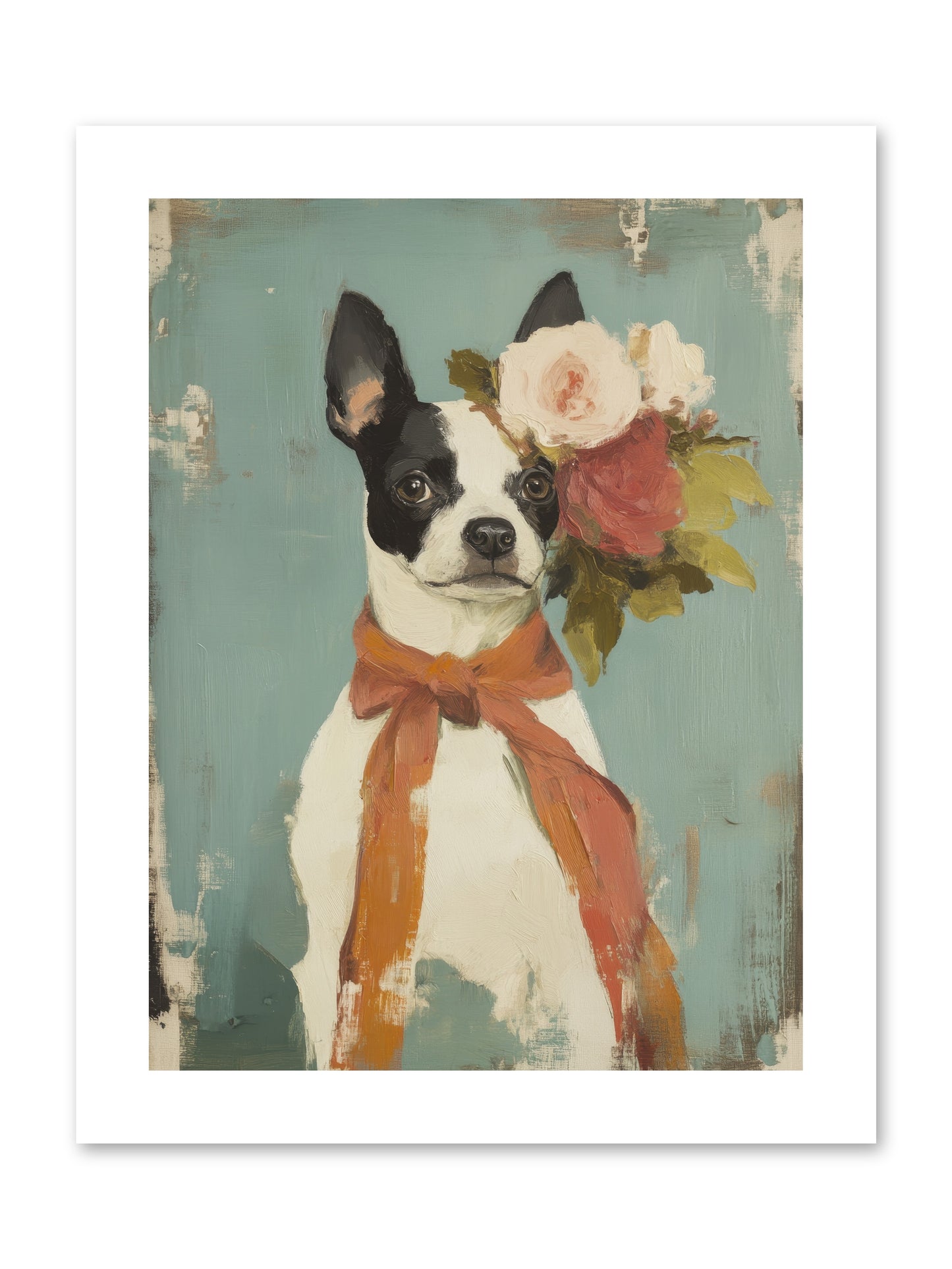 Among the Roses -- Paper Print 9x12
