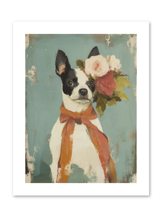 Among the Roses -- Paper Print 9x12
