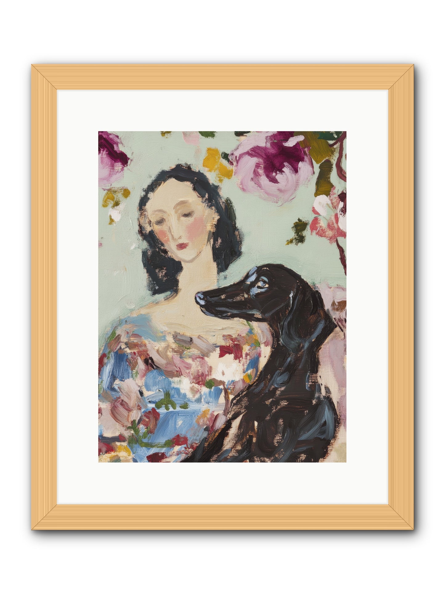 Among the Wild Mint -- Framed Print - Natural 12x16