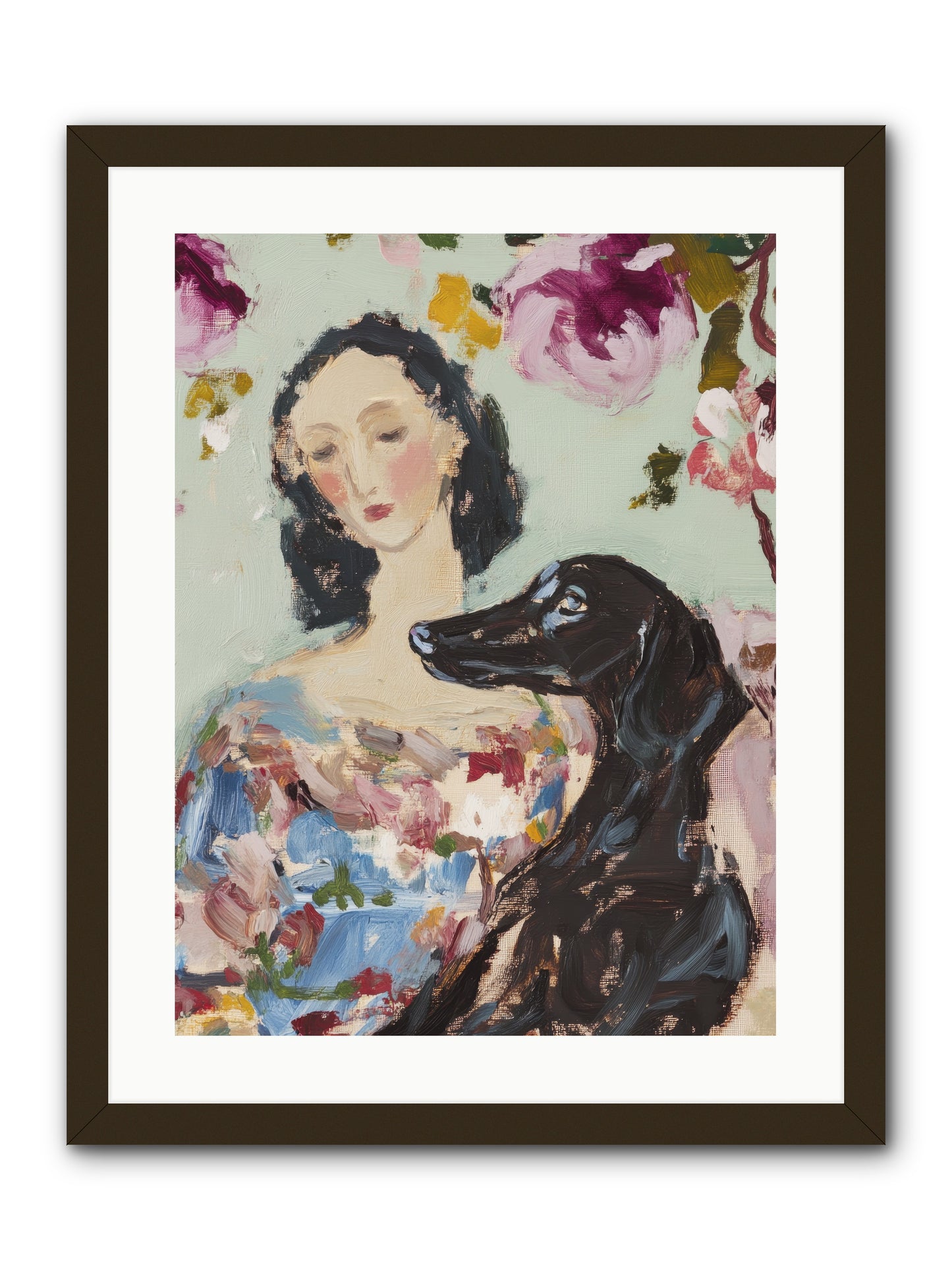 Among the Wild Mint -- Framed Print - Black 18x24