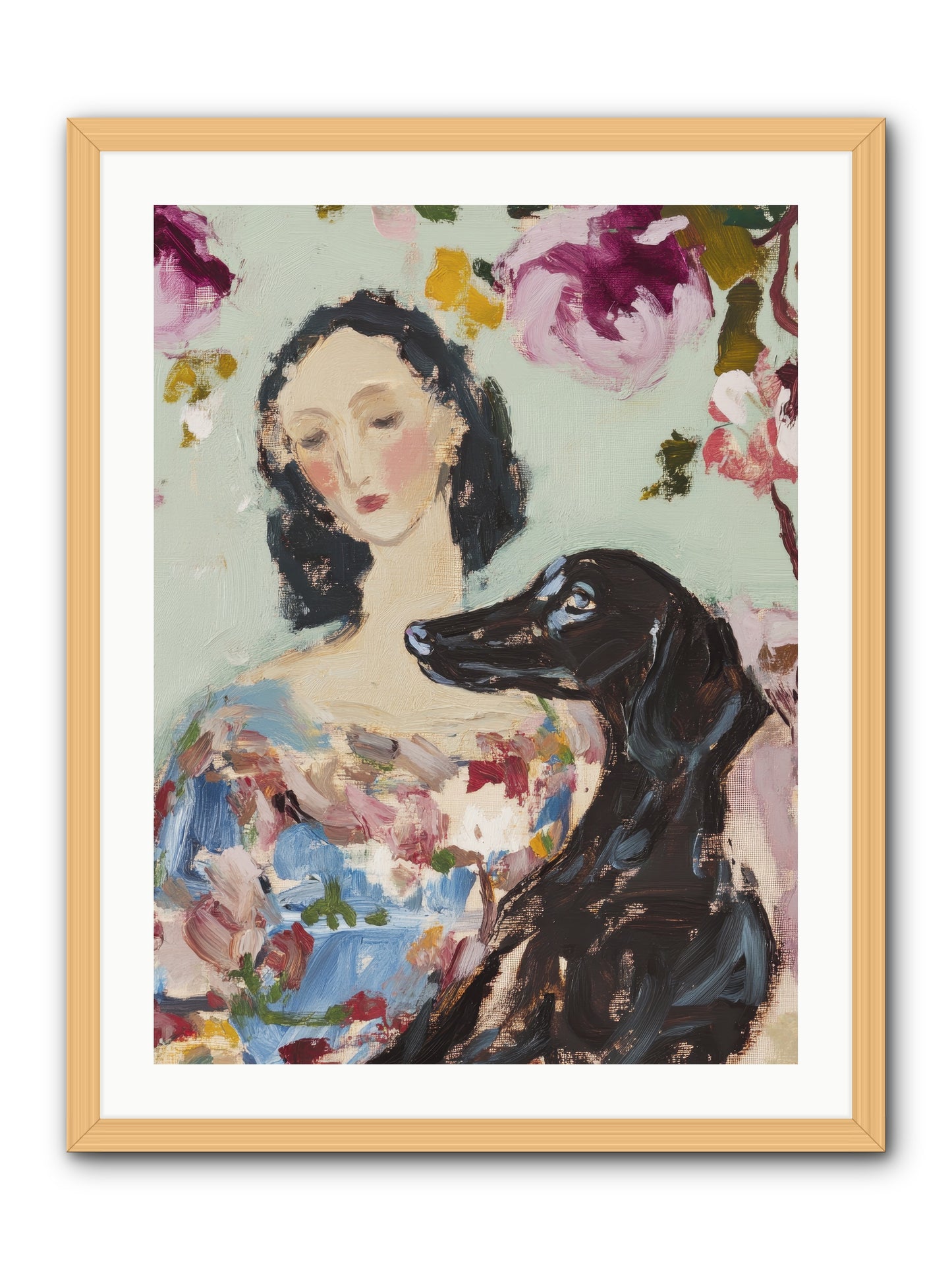 Among the Wild Mint -- Framed Print - Natural 24x32