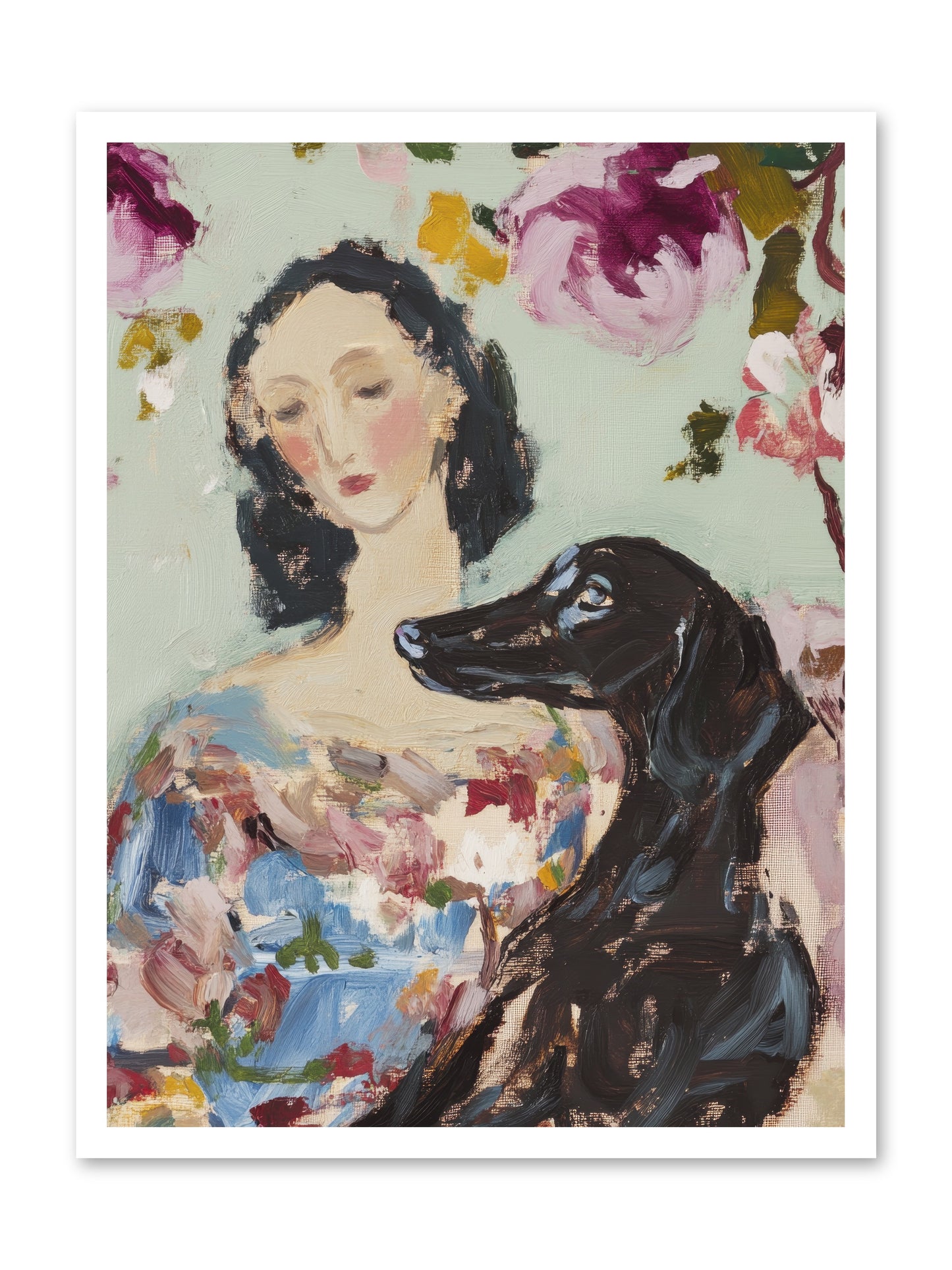 Among the Wild Mint -- Loose Canvas Print 24x32