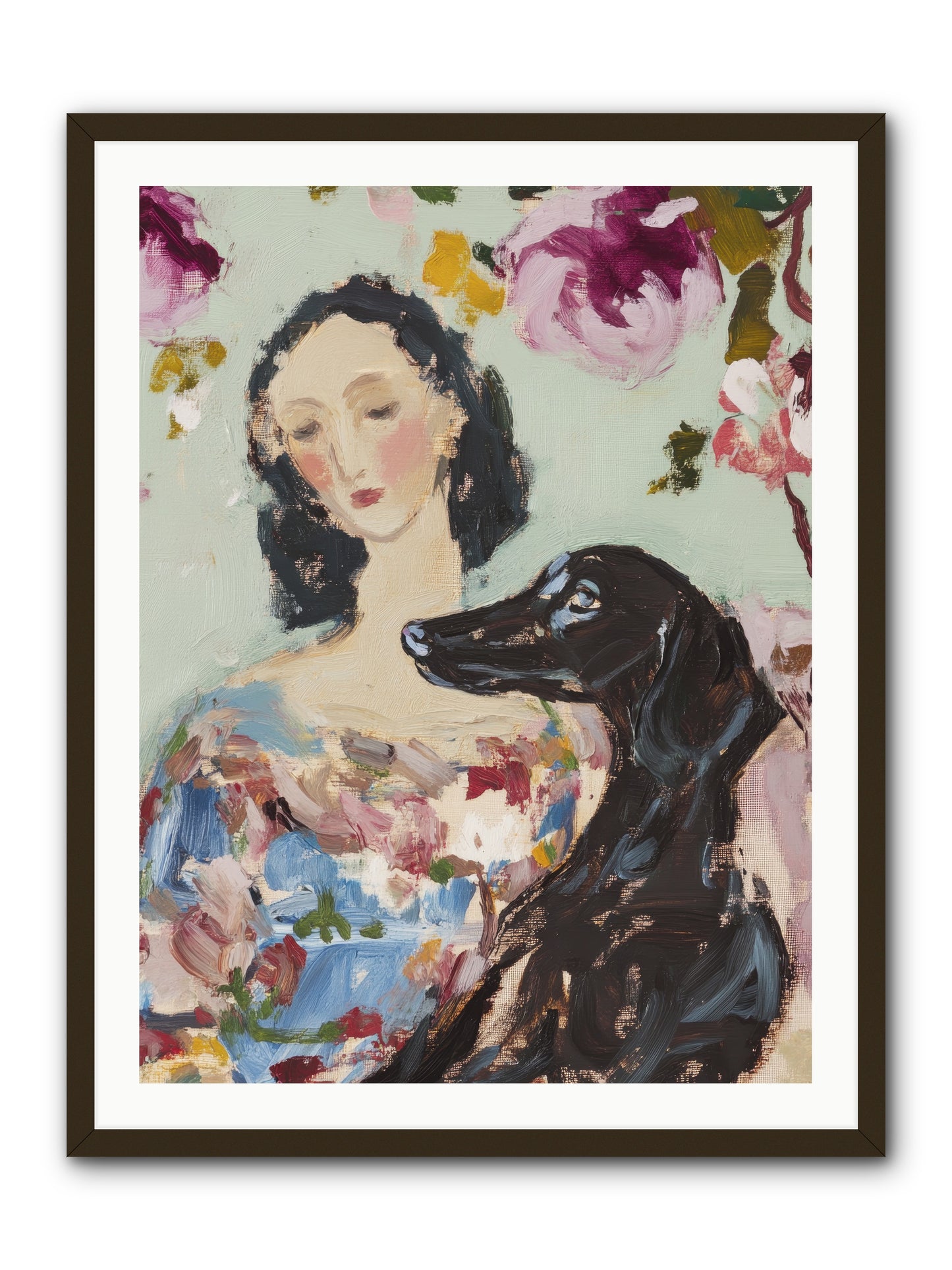 Among the Wild Mint -- Framed Print - Black 30x40