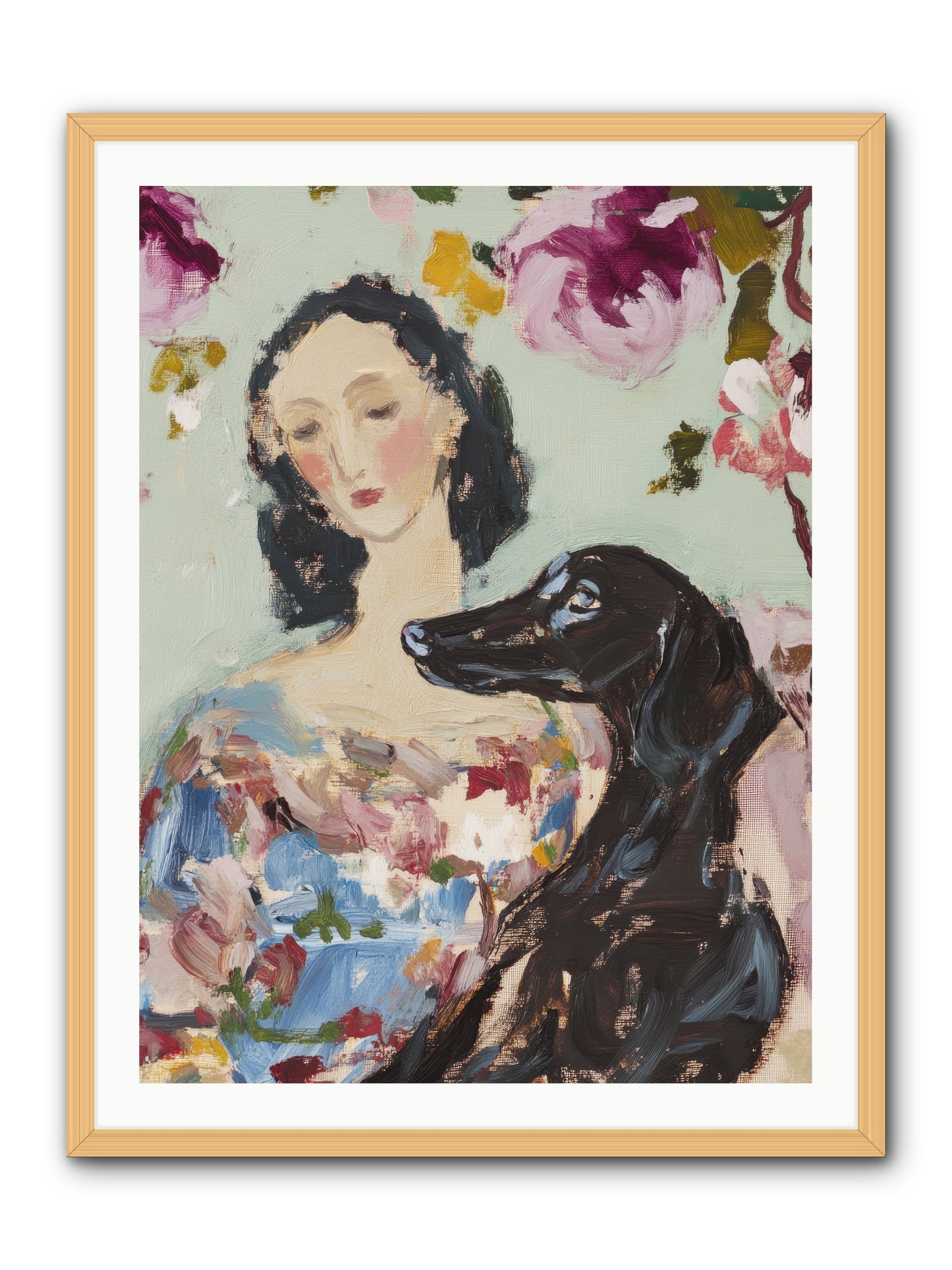 Among the Wild Mint -- Framed Print - Natural 30x40