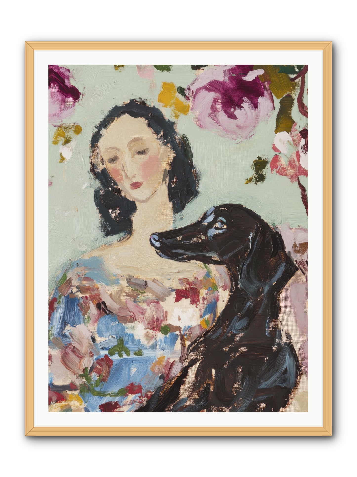 Among the Wild Mint -- Framed Print - Natural 36x48