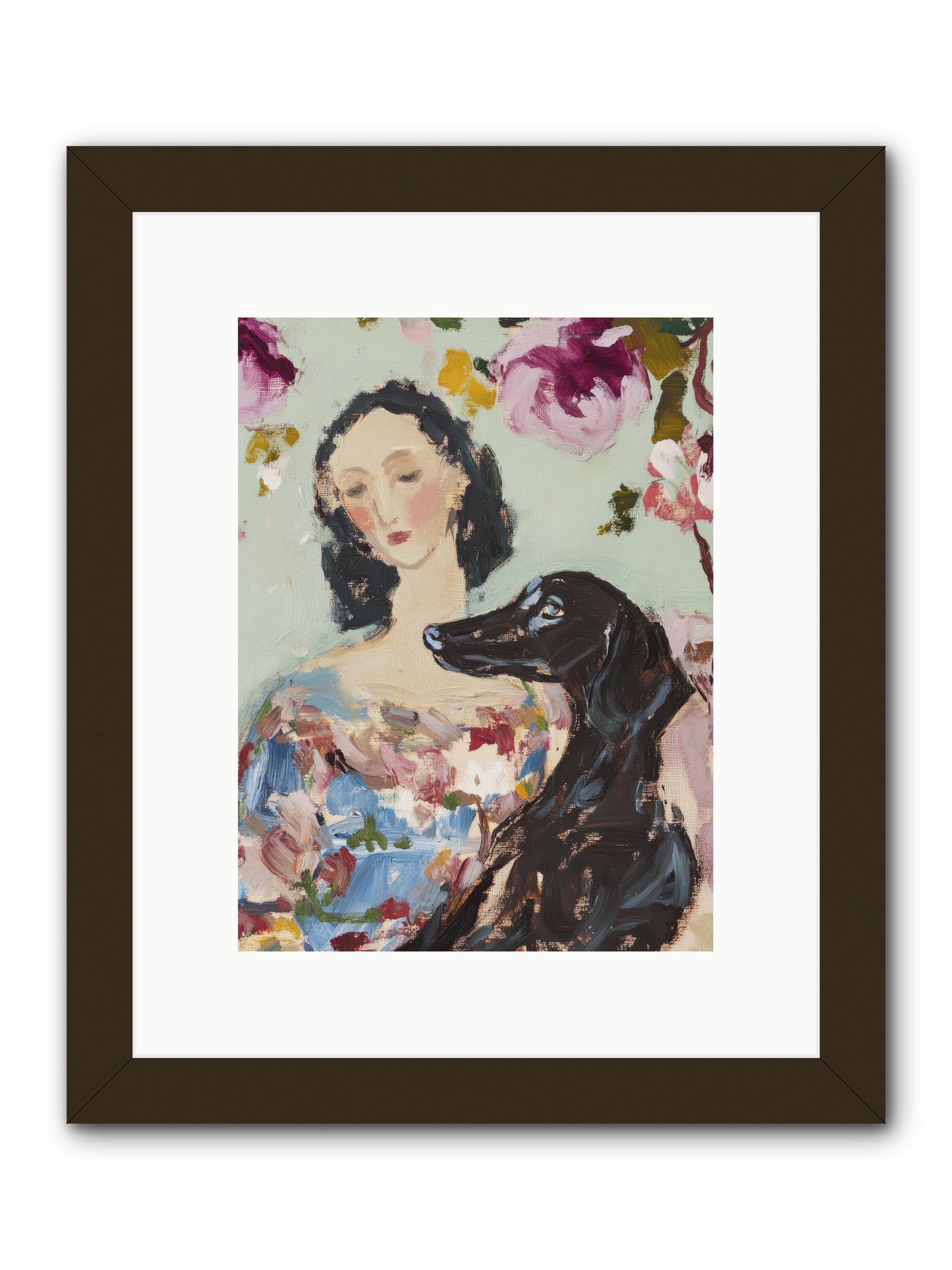 Among the Wild Mint -- Framed Print - Black 9x12
