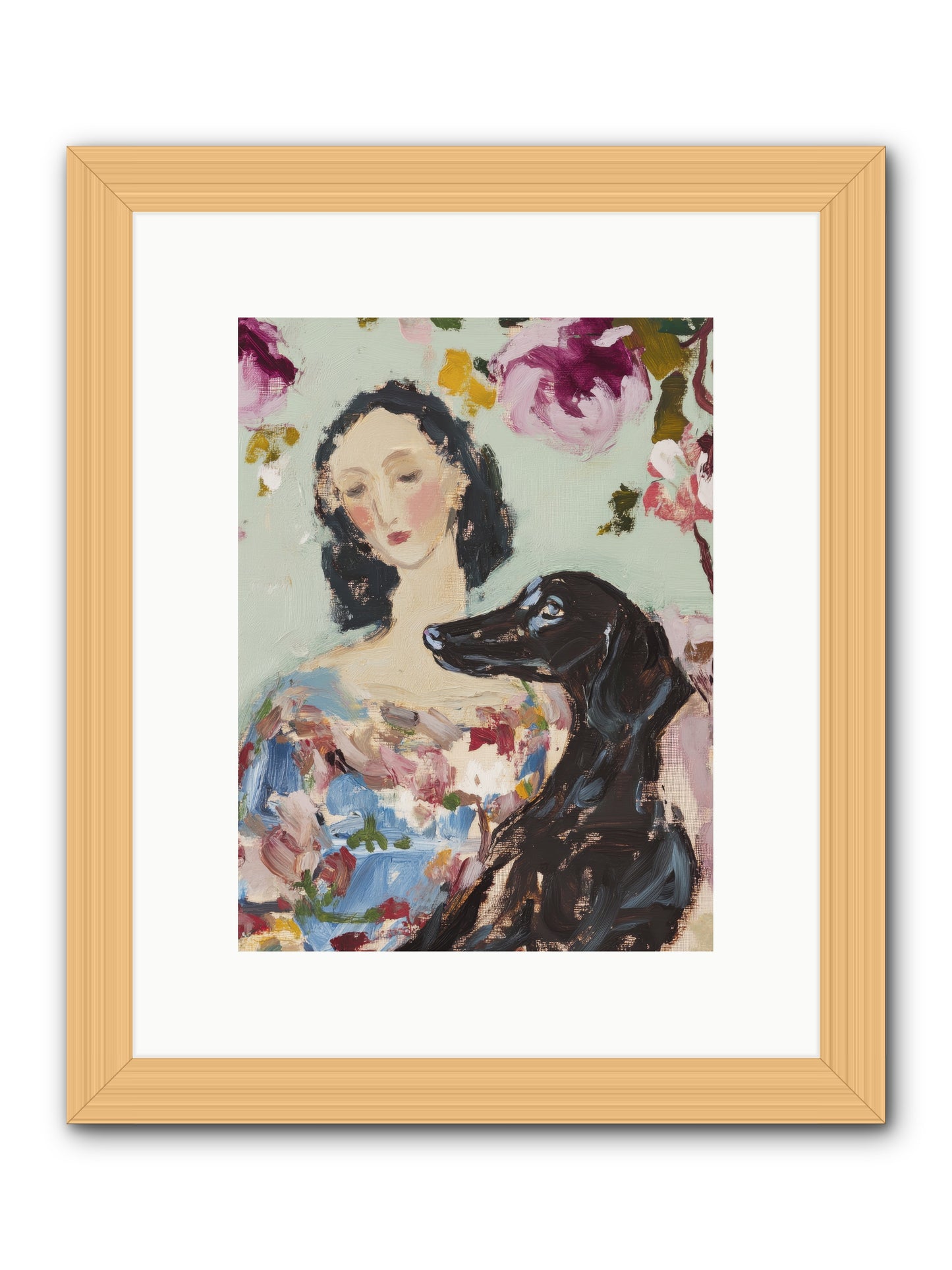 Among the Wild Mint -- Framed Print - Natural 9x12