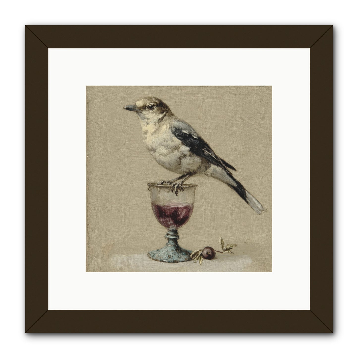 An Affair in Periwinkle Ink -- Framed Print - Black 10x10