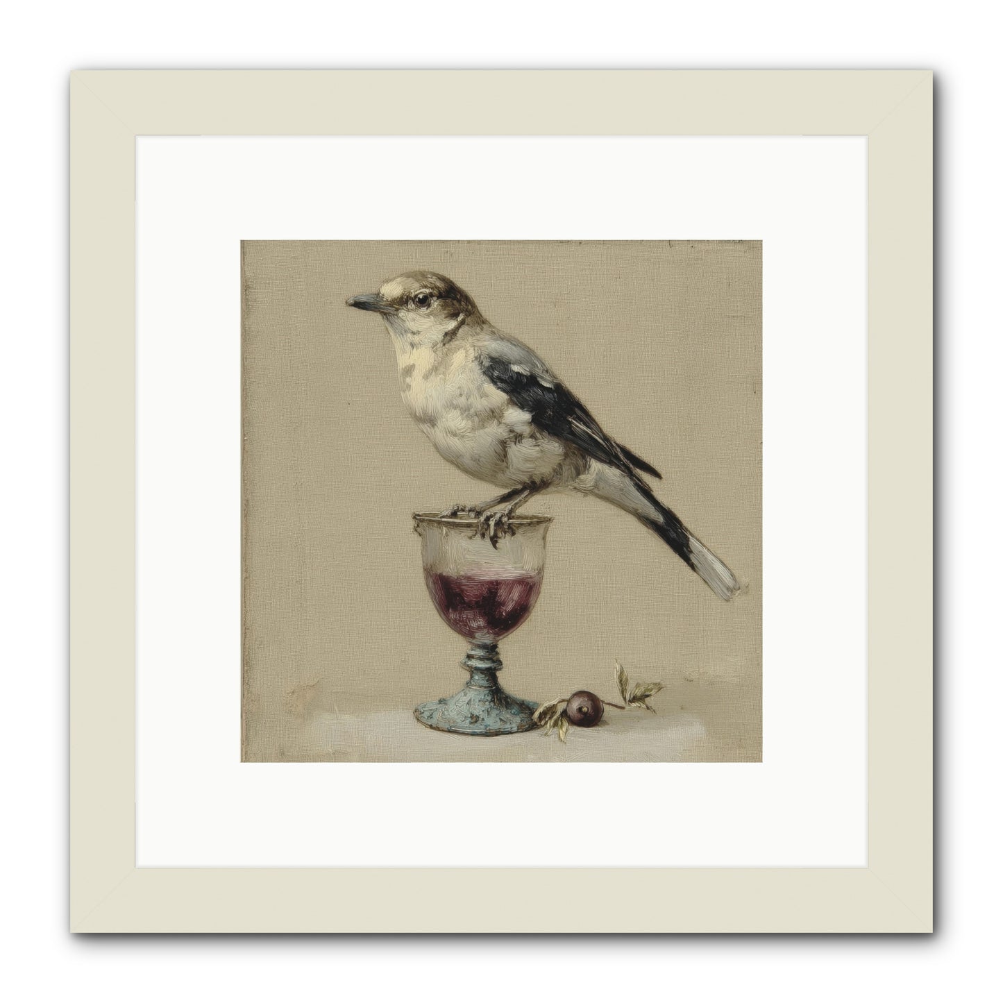 An Affair in Periwinkle Ink -- Framed Print - White 10x10