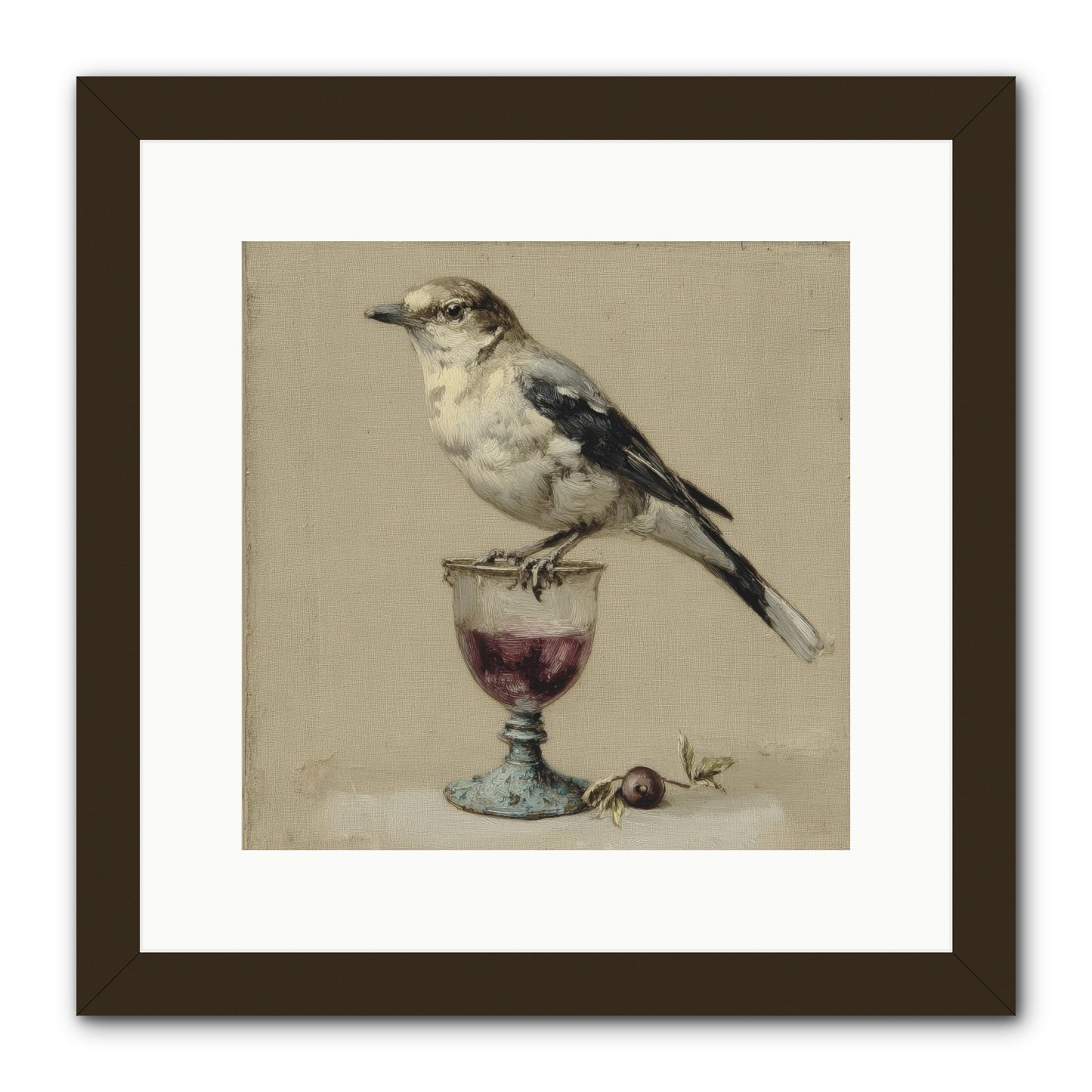 An Affair in Periwinkle Ink -- Framed Print - Black 12x12