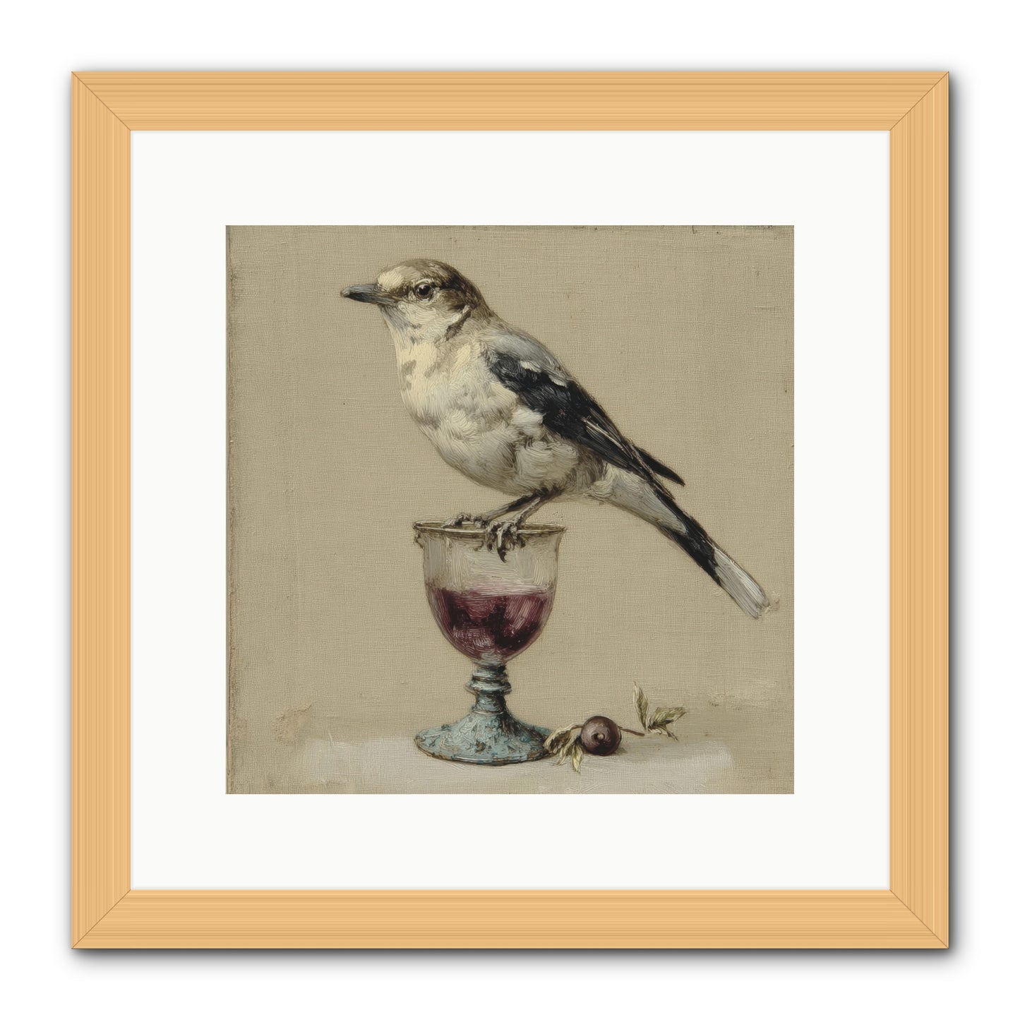An Affair in Periwinkle Ink -- Framed Print - Natural 12x12