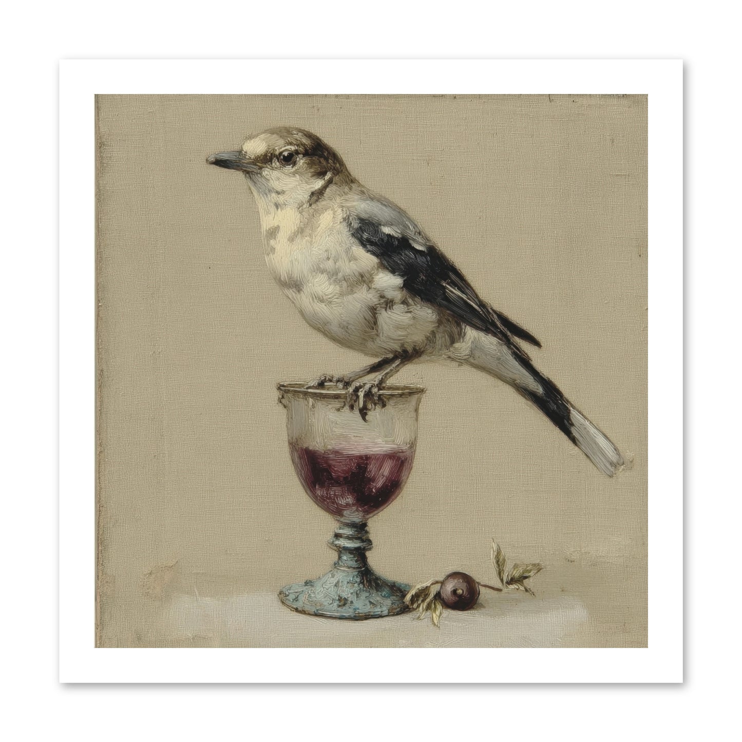 An Affair in Periwinkle Ink -- Loose Canvas Print 16x16