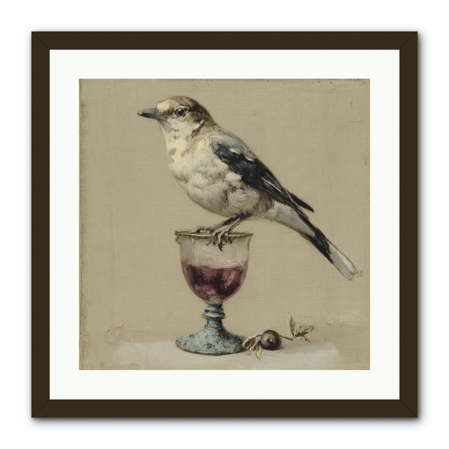 An Affair in Periwinkle Ink -- Framed Print - Black 20x20