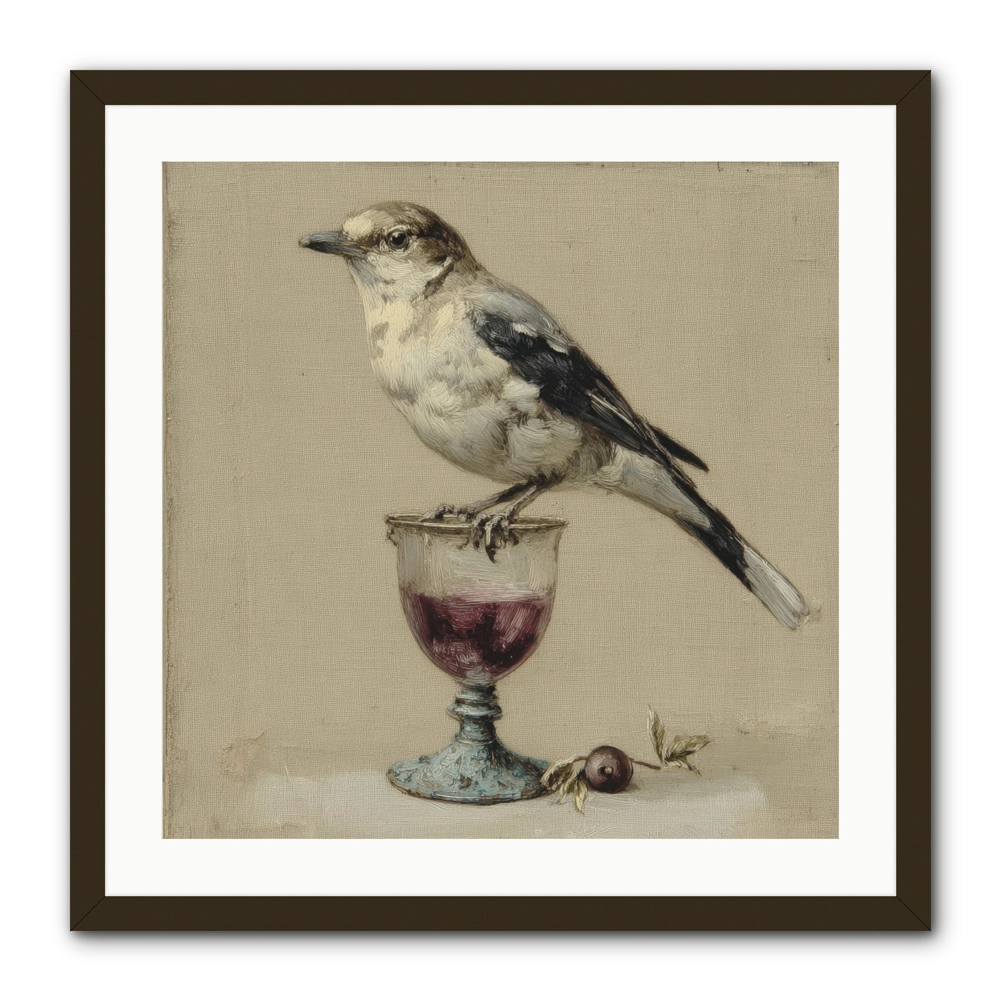 An Affair in Periwinkle Ink -- Framed Print - Black 24x24