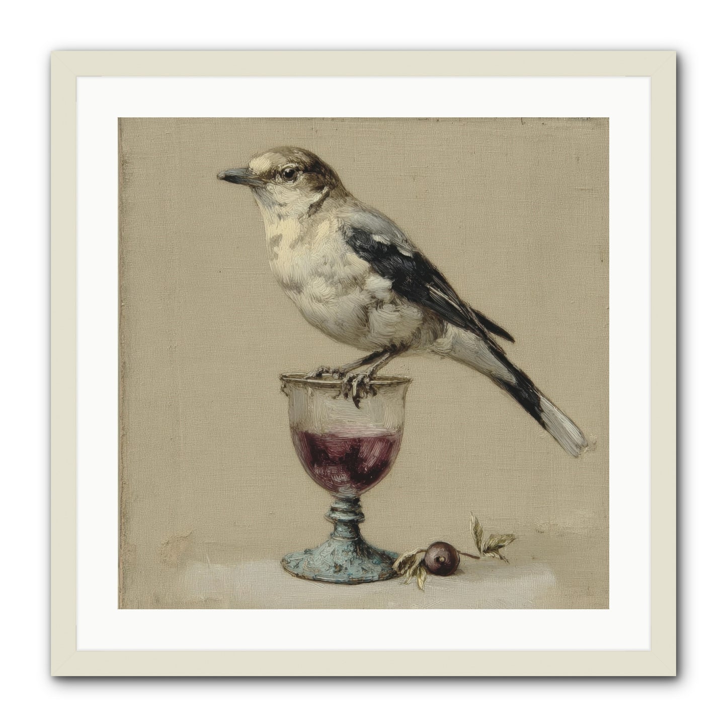 An Affair in Periwinkle Ink -- Framed Print - White 24x24