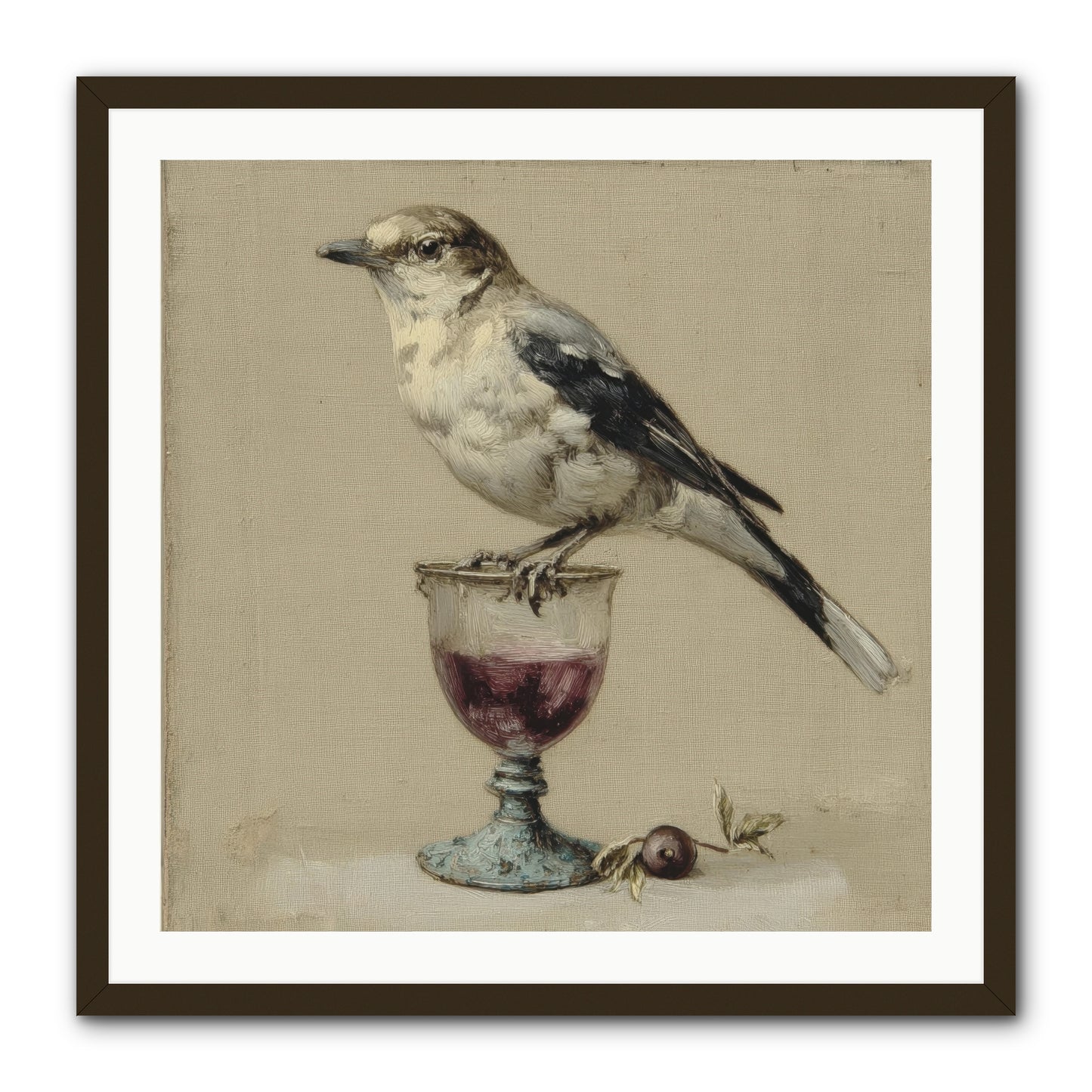 An Affair in Periwinkle Ink -- Framed Print - Black 30x30