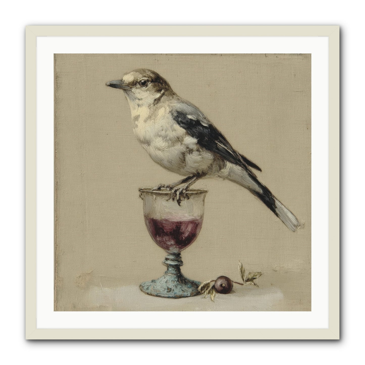 An Affair in Periwinkle Ink -- Framed Print - White 30x30