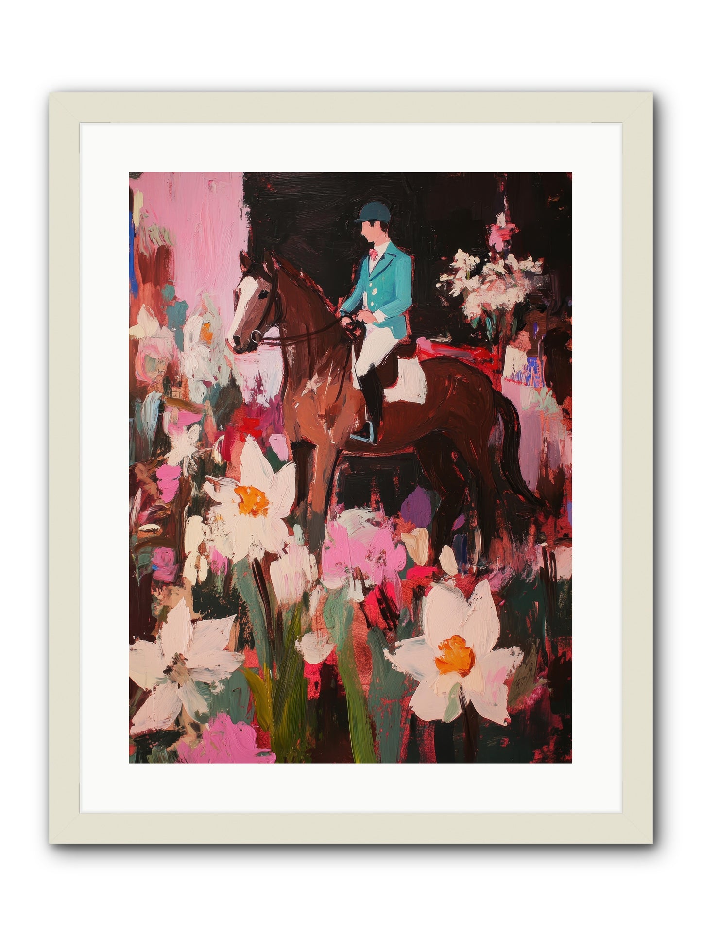 Ancestral Whisper -- Framed Print - White 18x24