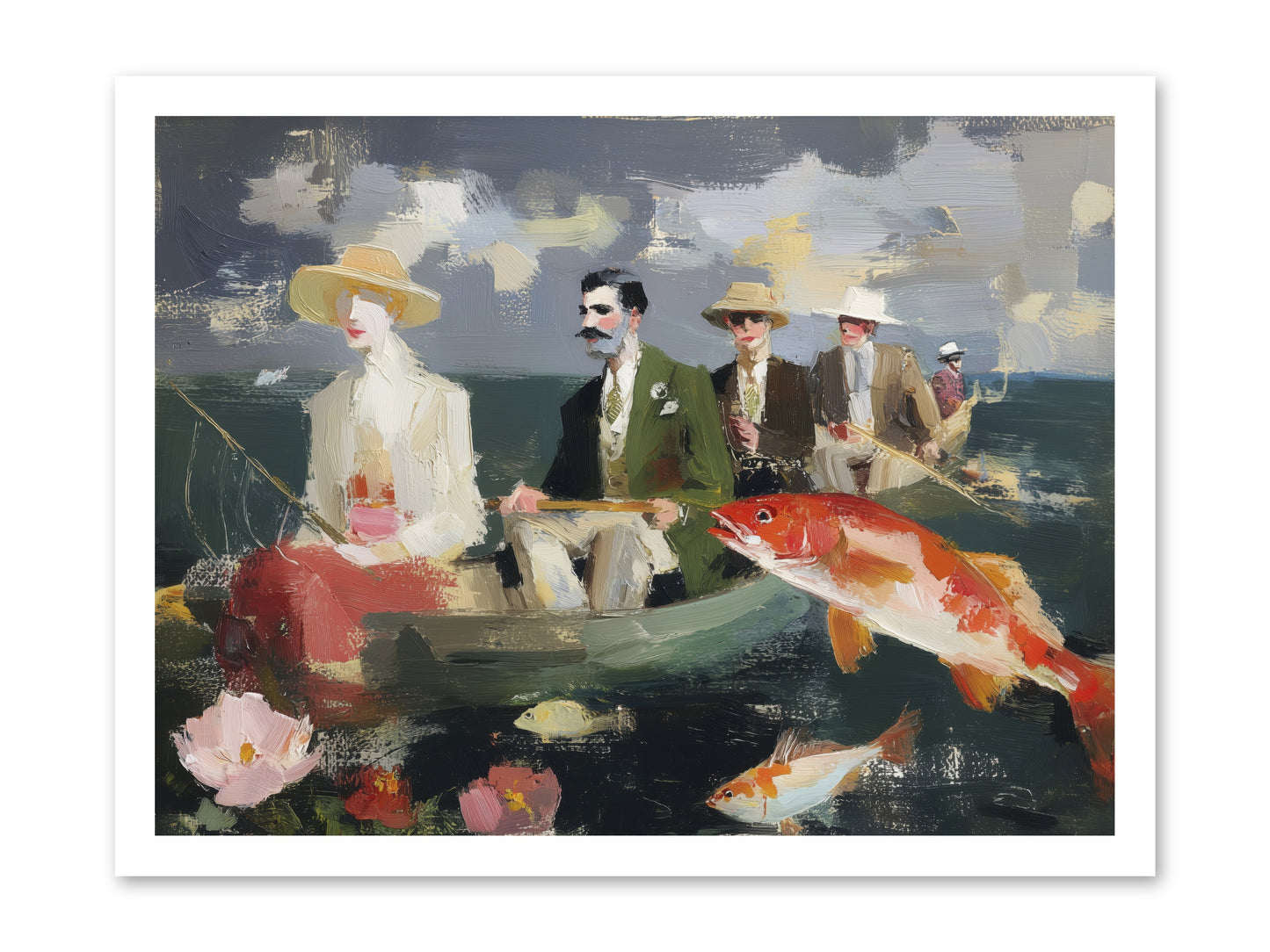 Angler's Aspirations -- Loose Canvas Print 24x18