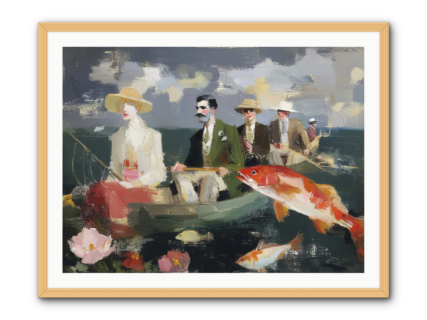 Angler's Aspirations -- Framed Print - Natural 40x30