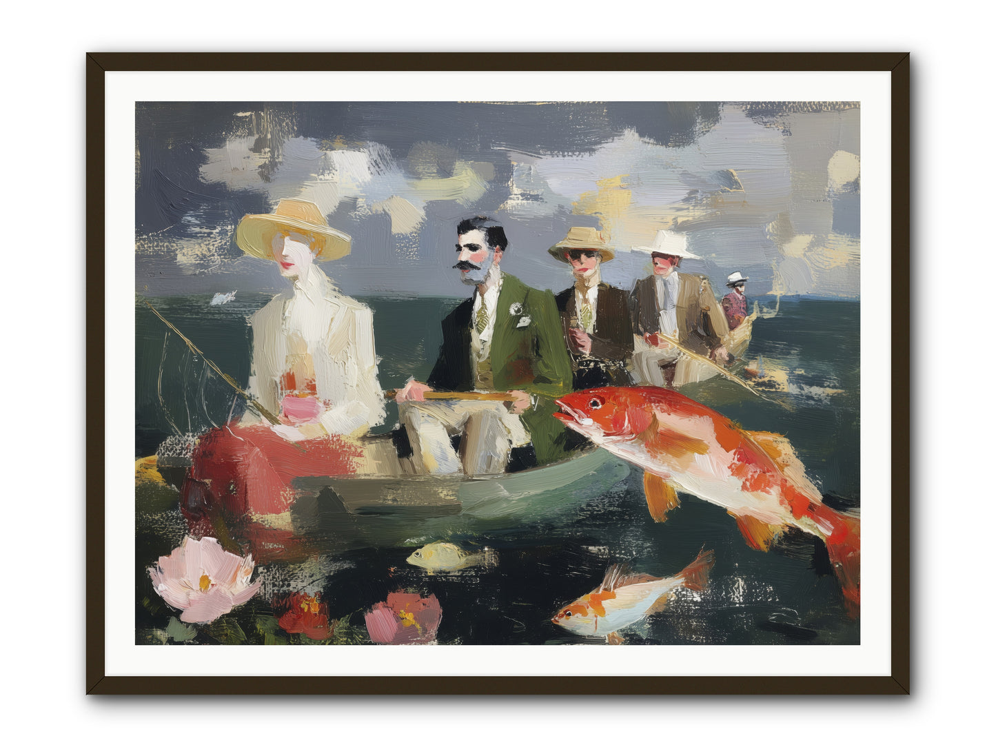 Angler's Aspirations -- Framed Print - Black 48x36