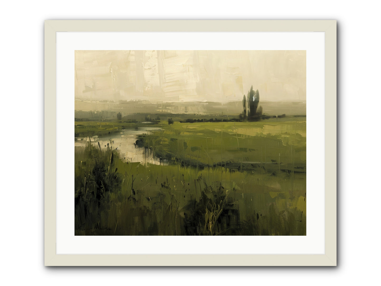 Anthology Of Echoes -- Framed Print - White 25x20
