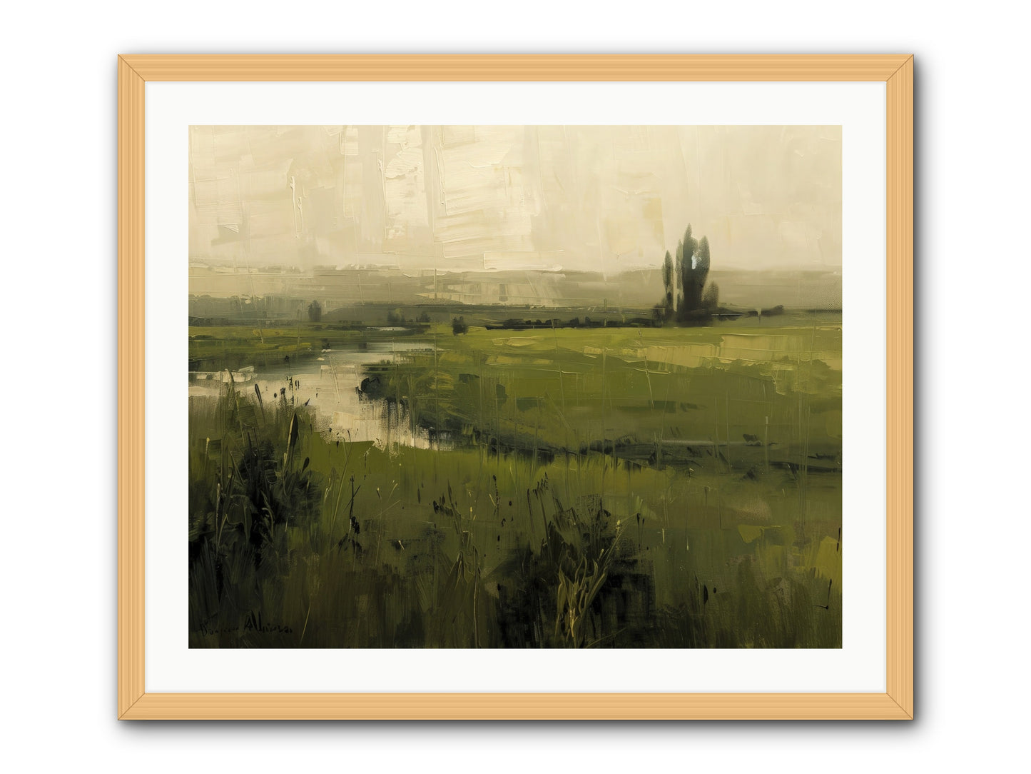 Anthology Of Echoes -- Framed Print - Natural 30x24