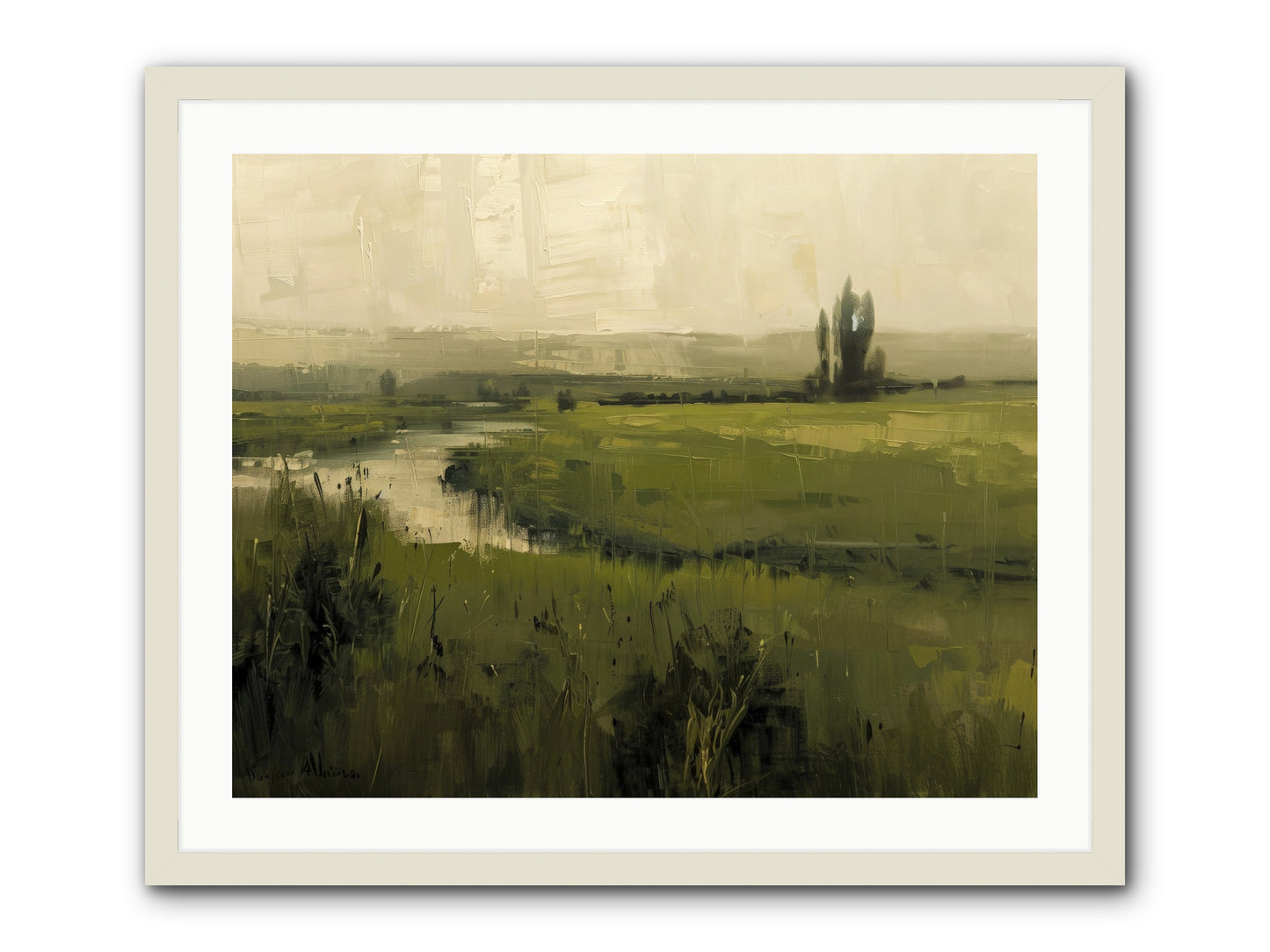 Anthology Of Echoes -- Framed Print - White 30x24