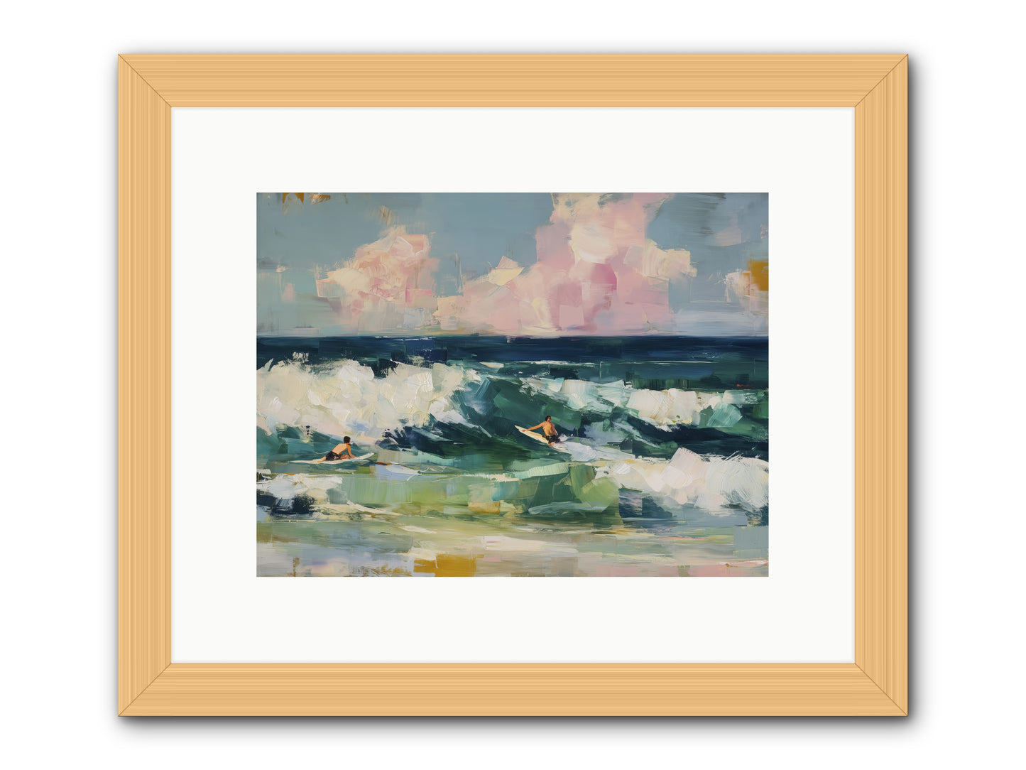 Anticipation's Edge -- Framed Print - Natural 12x9