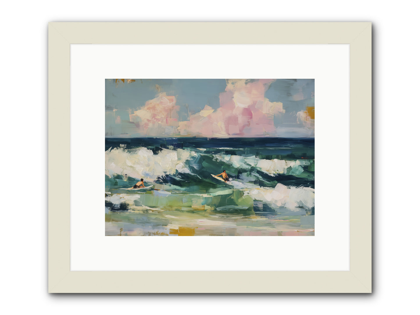 Anticipation's Edge -- Framed Print - White 12x9