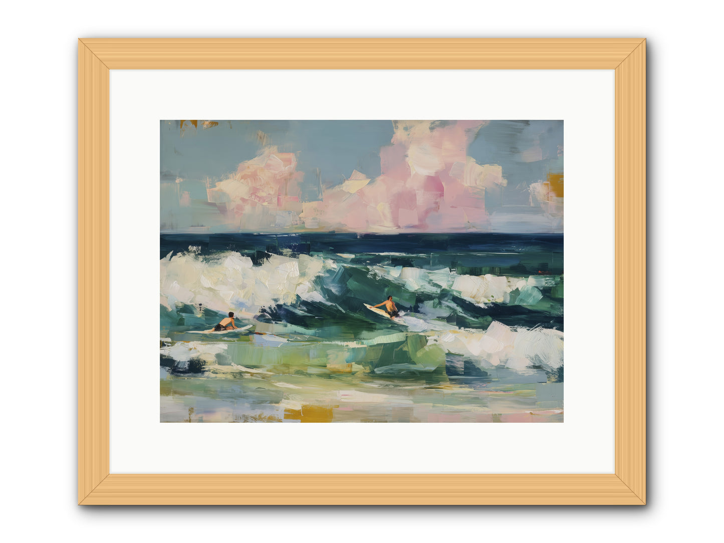 Anticipation's Edge -- Framed Print - Natural 16x12