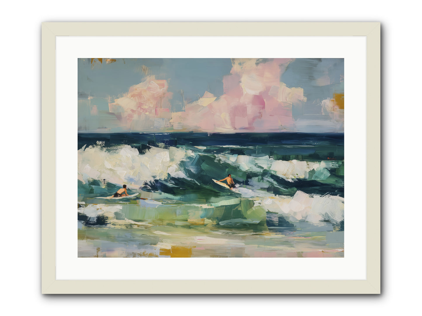 Anticipation's Edge -- Framed Print - White 24x18