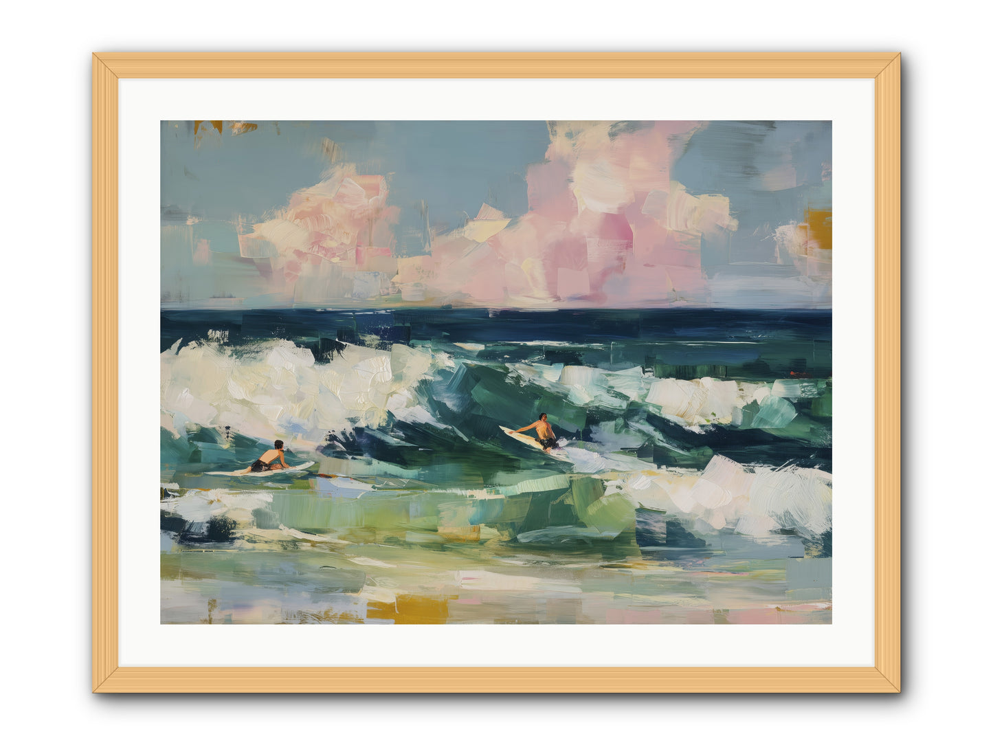 Anticipation's Edge -- Framed Print - Natural 32x24