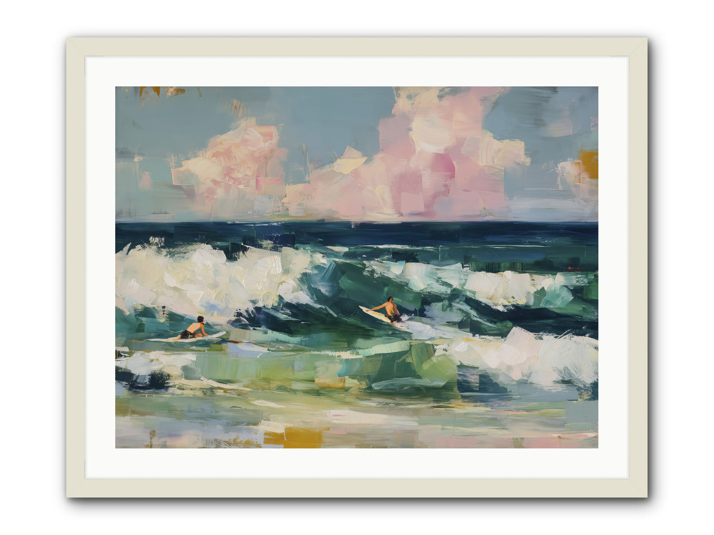 Anticipation's Edge -- Framed Print - White 32x24