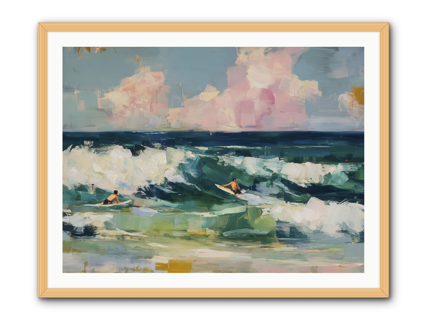 Anticipation's Edge -- Framed Print - Natural 40x30
