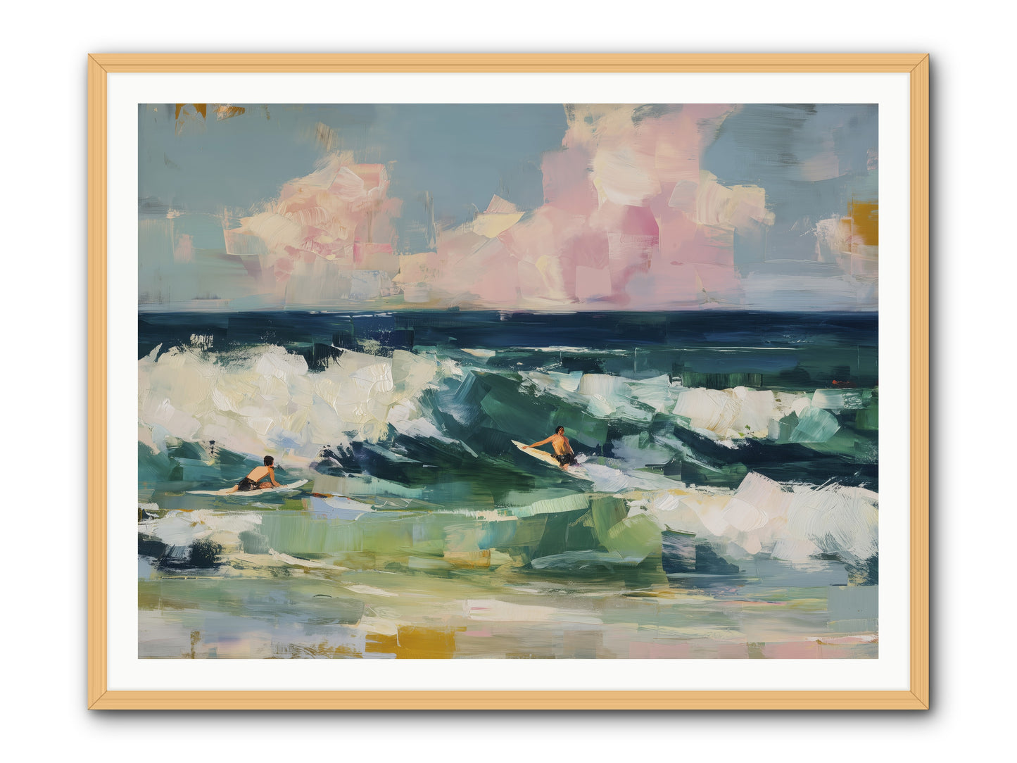 Anticipation's Edge -- Framed Print - Natural 48x36