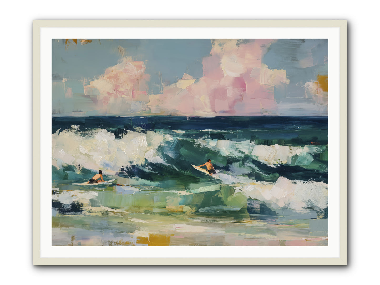 Anticipation's Edge -- Framed Print - White 48x36