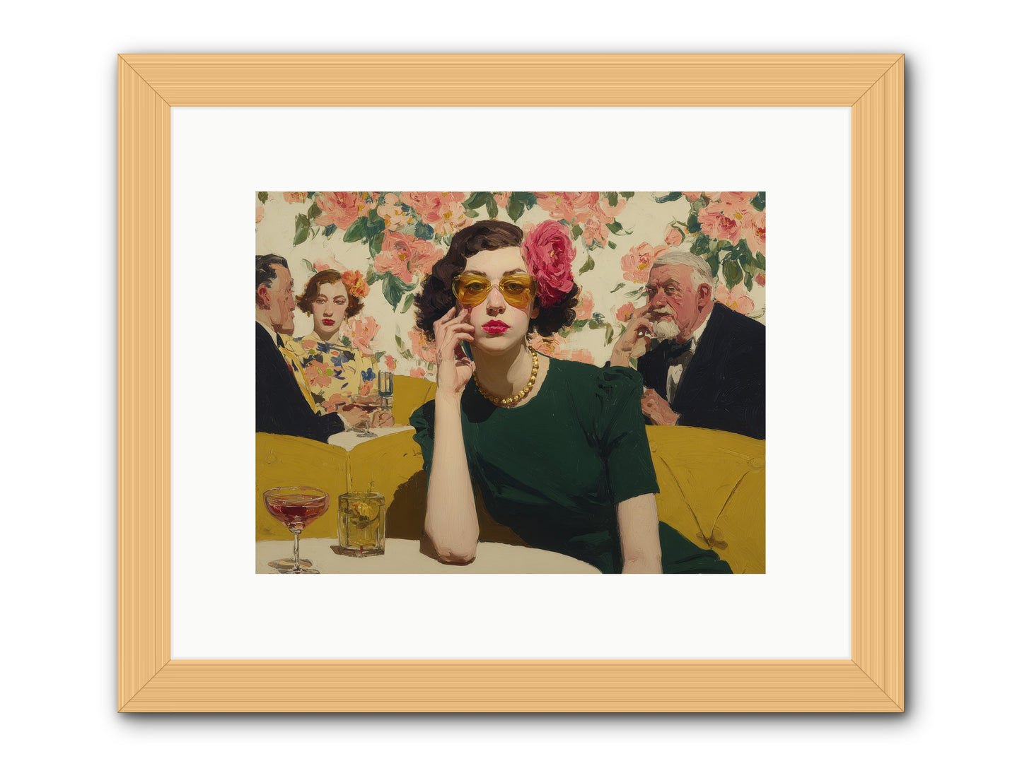 Appearing Interested -- Framed Print - Natural 12x9